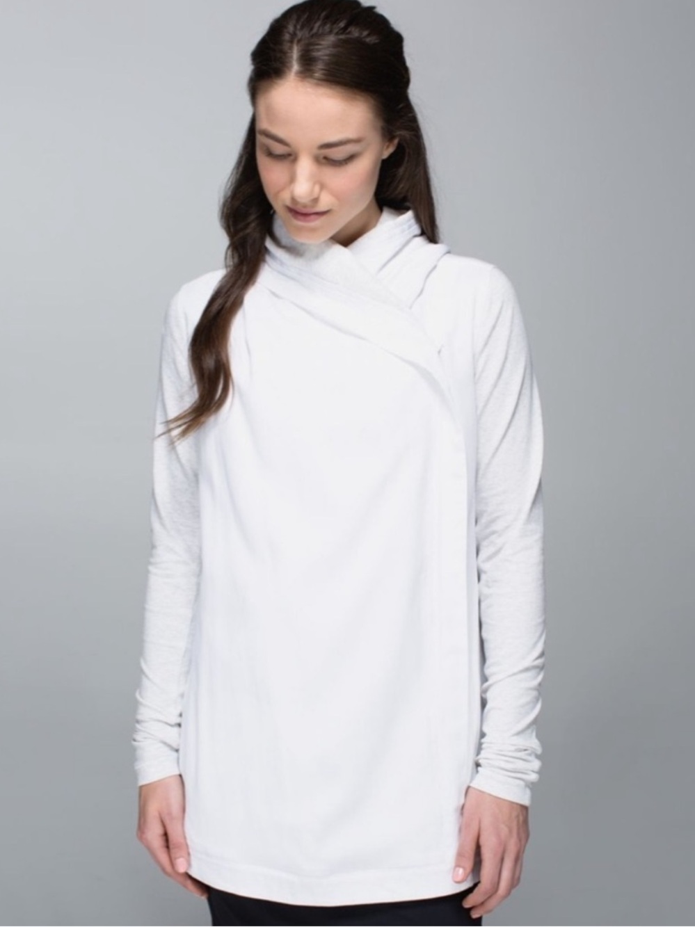 Lululemon Blissed Out Wrap Cardigan White / Heathered White size 4